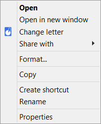 Change Letter context menu