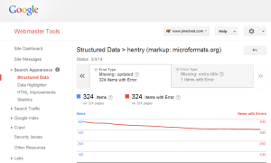 Google Webmaster - Structured Data