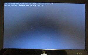 HP Mini 5101 - 104 Unsupported wireless network device detected!