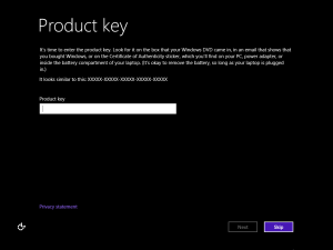 Windows 8.1 - Skip product key entry
