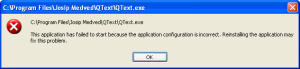 Windows XP - Manifest error